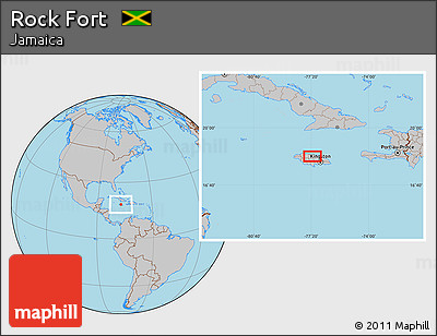Gray Location Map of Rock Fort
