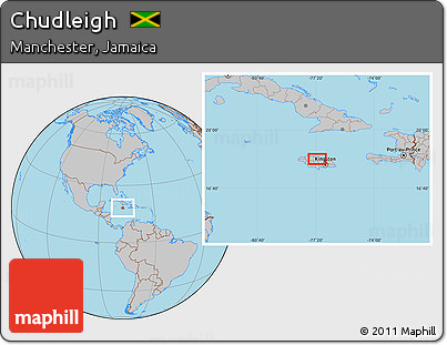 Gray Location Map of Chudleigh