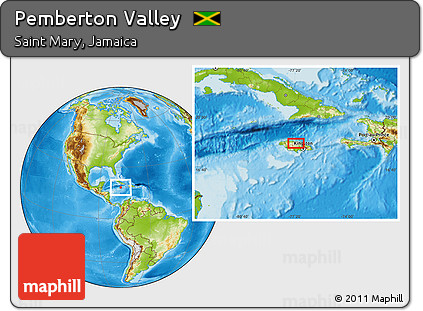 Physical Location Map of Pemberton Valley
