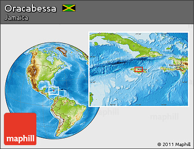 Physical Location Map of Oracabessa