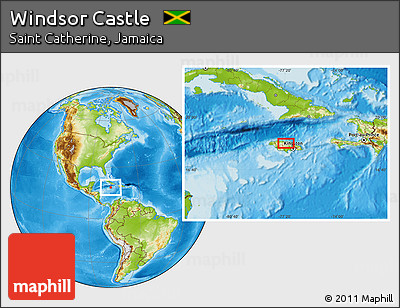 Physical Location Map of Windsor Castle