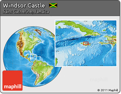 Physical Location Map of Windsor Castle