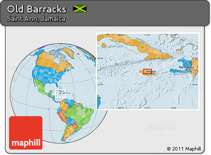 Political Location Map of Old Barracks