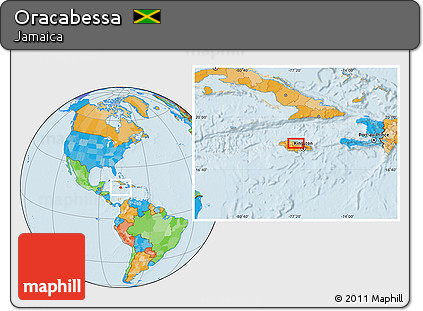 Political Location Map of Oracabessa