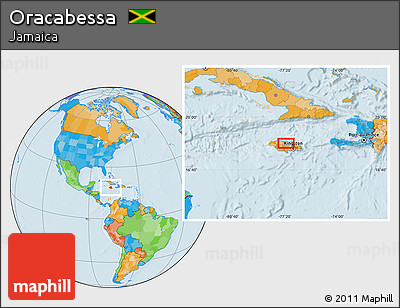 Political Location Map of Oracabessa