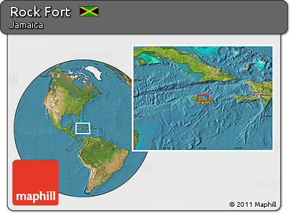 Satellite Location Map of Rock Fort