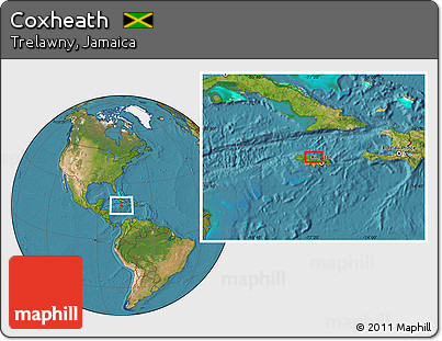 Satellite Location Map of Coxheath