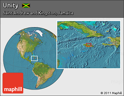 Satellite Location Map of Unity