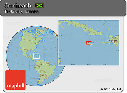 Savanna Style Location Map of Coxheath