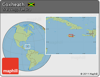 Savanna Style Location Map of Coxheath