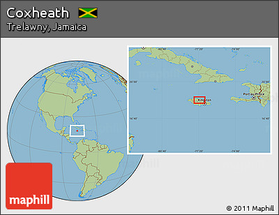 Savanna Style Location Map of Coxheath