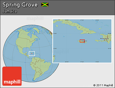 Savanna Style Location Map of Spring Grove