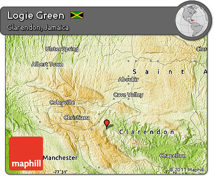 Physical Map of Logie Green
