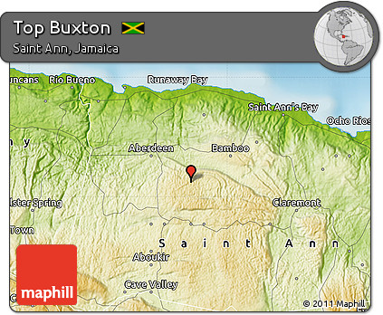 Physical Map of Top Buxton