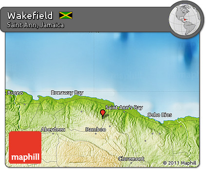 Physical Map of Wakefield
