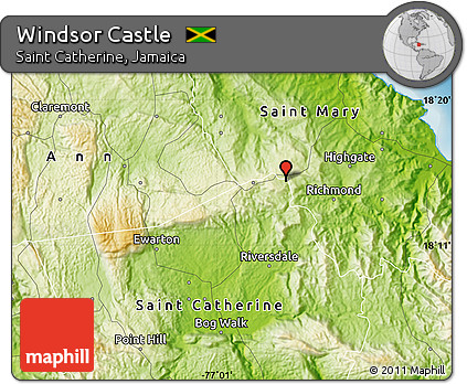Physical Map of Windsor Castle