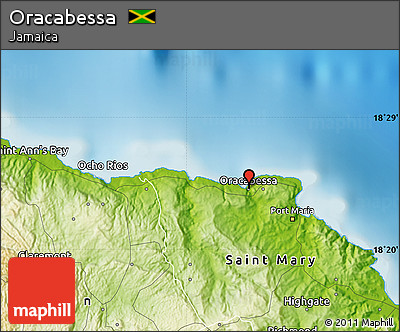 Physical Map of Oracabessa
