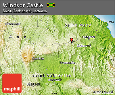 Physical Map of Windsor Castle