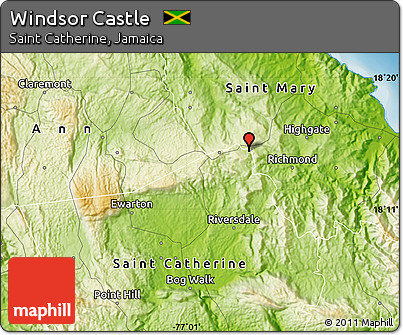 Physical Map of Windsor Castle