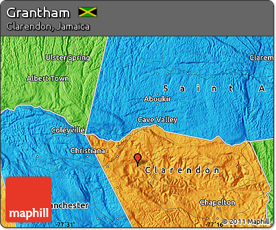Political Map of Grantham