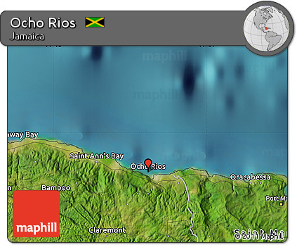 Satellite Map of Ocho Rios