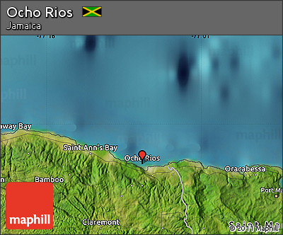 Satellite Map of Ocho Rios