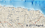 Shaded Relief Map of the area around 18° 21' 26" N, 77° 16' 30" W