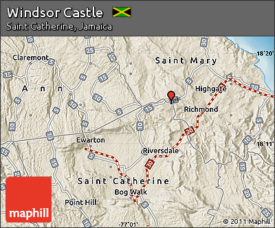 Shaded Relief Map of Windsor Castle