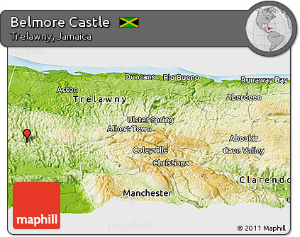 Physical Panoramic Map of Belmore Castle