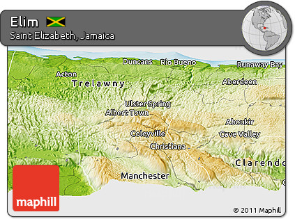 Physical Panoramic Map of Elim