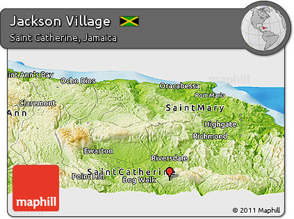 Physical Panoramic Map of Jackson Village