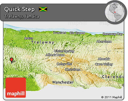 Physical Panoramic Map of Quick Step