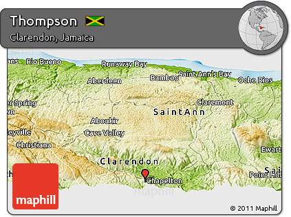 Physical Panoramic Map of Thompson
