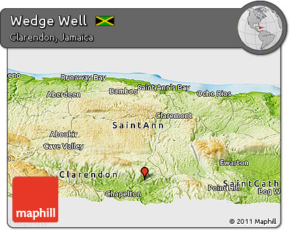 Physical Panoramic Map of Wedge Well