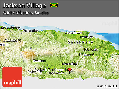 Physical Panoramic Map of Jackson Village