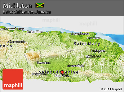 Physical Panoramic Map of Mickleton