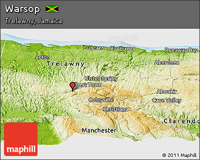 Physical Panoramic Map of Warsop