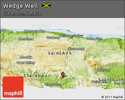 Physical Panoramic Map of Wedge Well