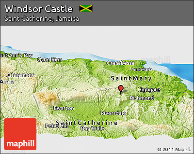 Physical Panoramic Map of Windsor Castle