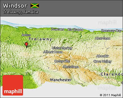 Physical Panoramic Map of Windsor