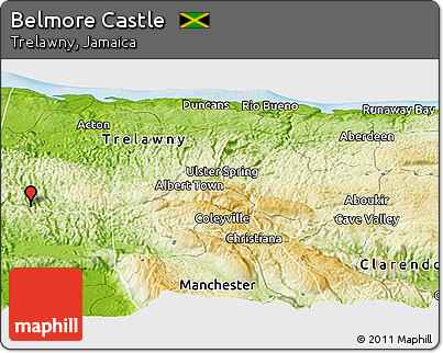 Physical Panoramic Map of Belmore Castle