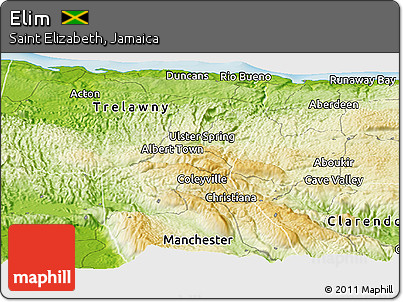 Physical Panoramic Map of Elim