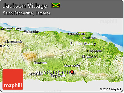 Physical Panoramic Map of Jackson Village