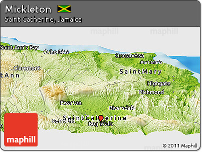 Physical Panoramic Map of Mickleton