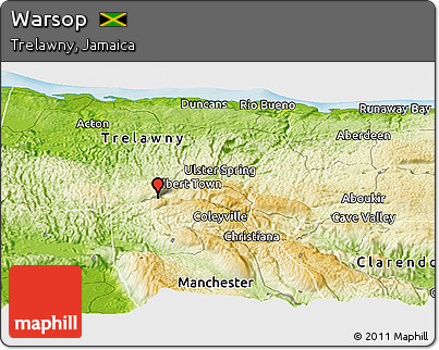Physical Panoramic Map of Warsop