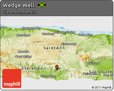Physical Panoramic Map of Wedge Well