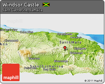 Physical Panoramic Map of Windsor Castle