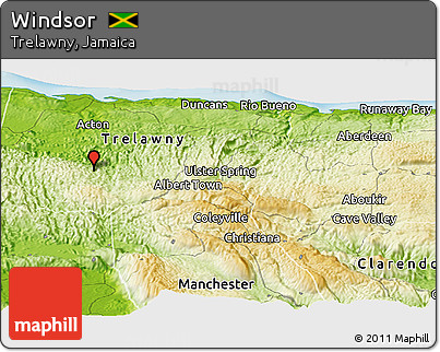 Physical Panoramic Map of Windsor