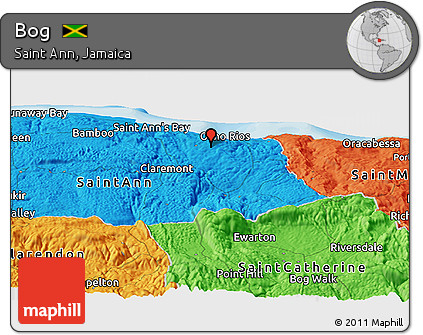 Political Panoramic Map of Bog
