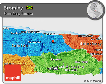 Political Panoramic Map of Bromley